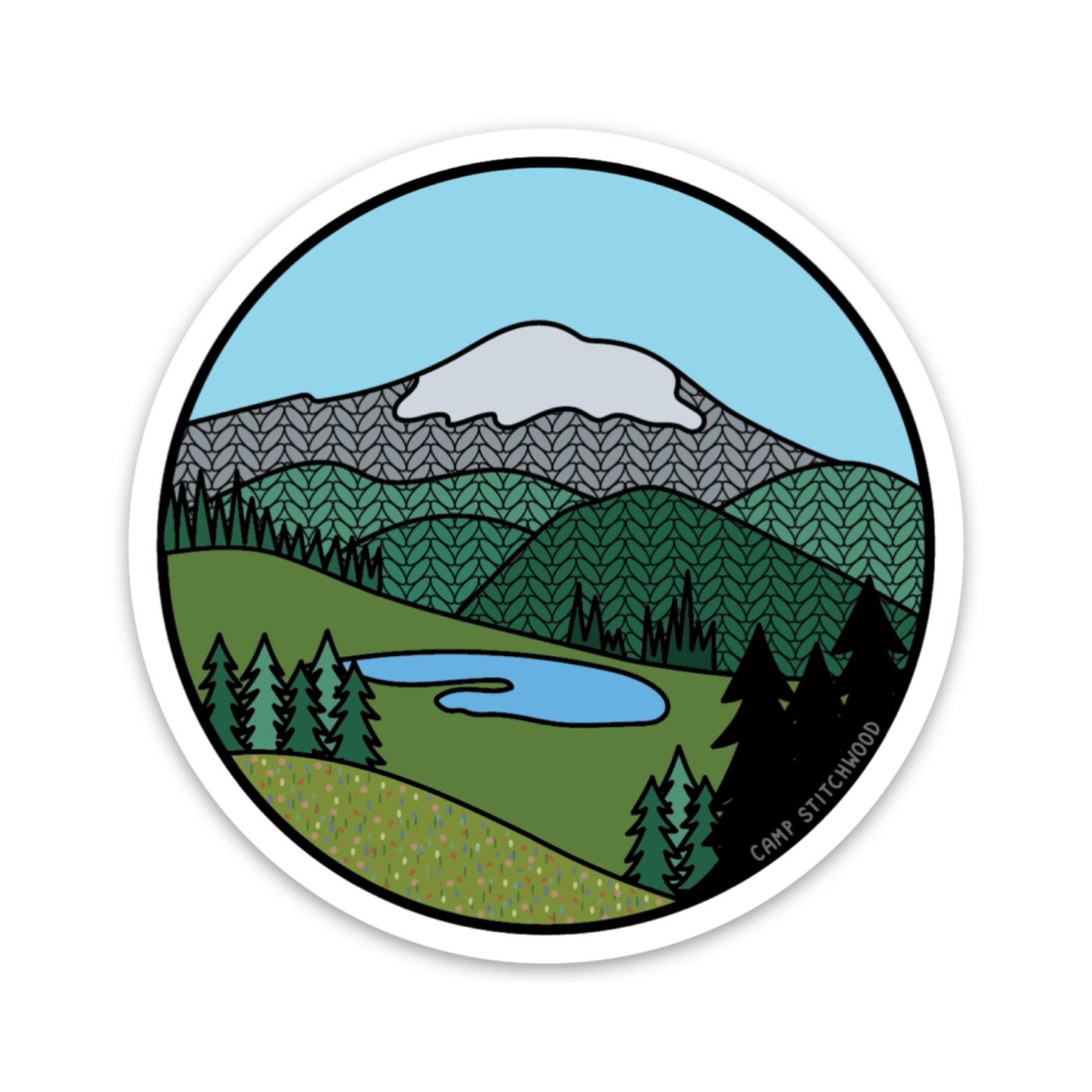 Mount Rainier Knitional Park Sticker