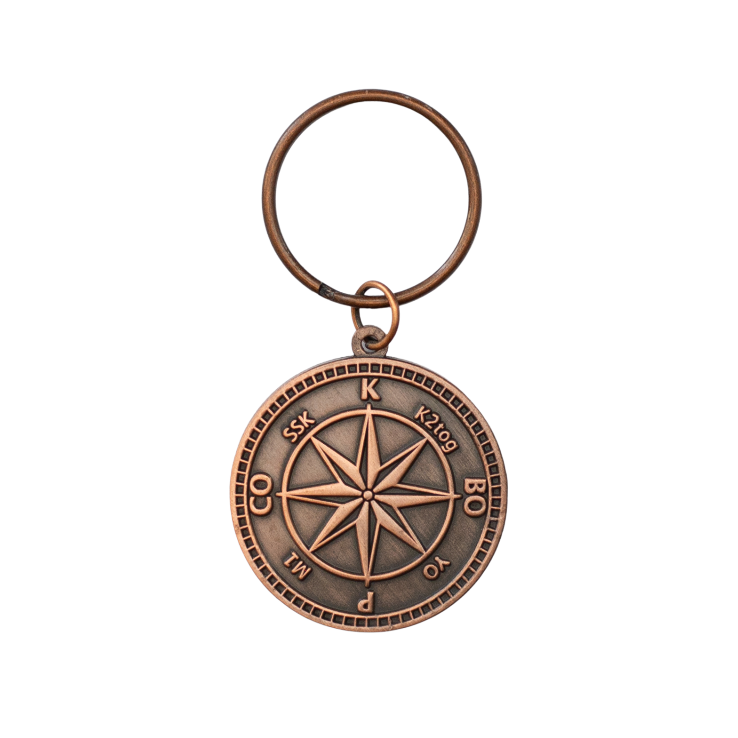 Knitter's Compass Keychain