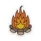Campfire Sticker