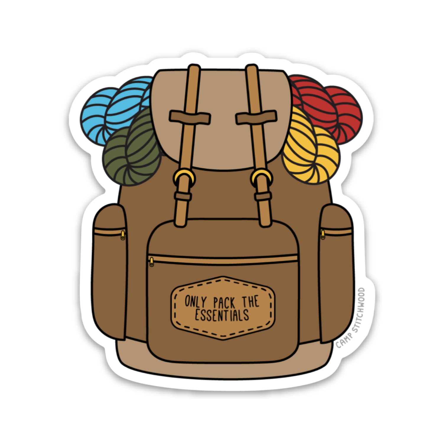 Hiking Pack Sticker – Camp Stitchwood