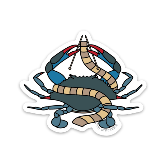 Crab Knitter Magnet