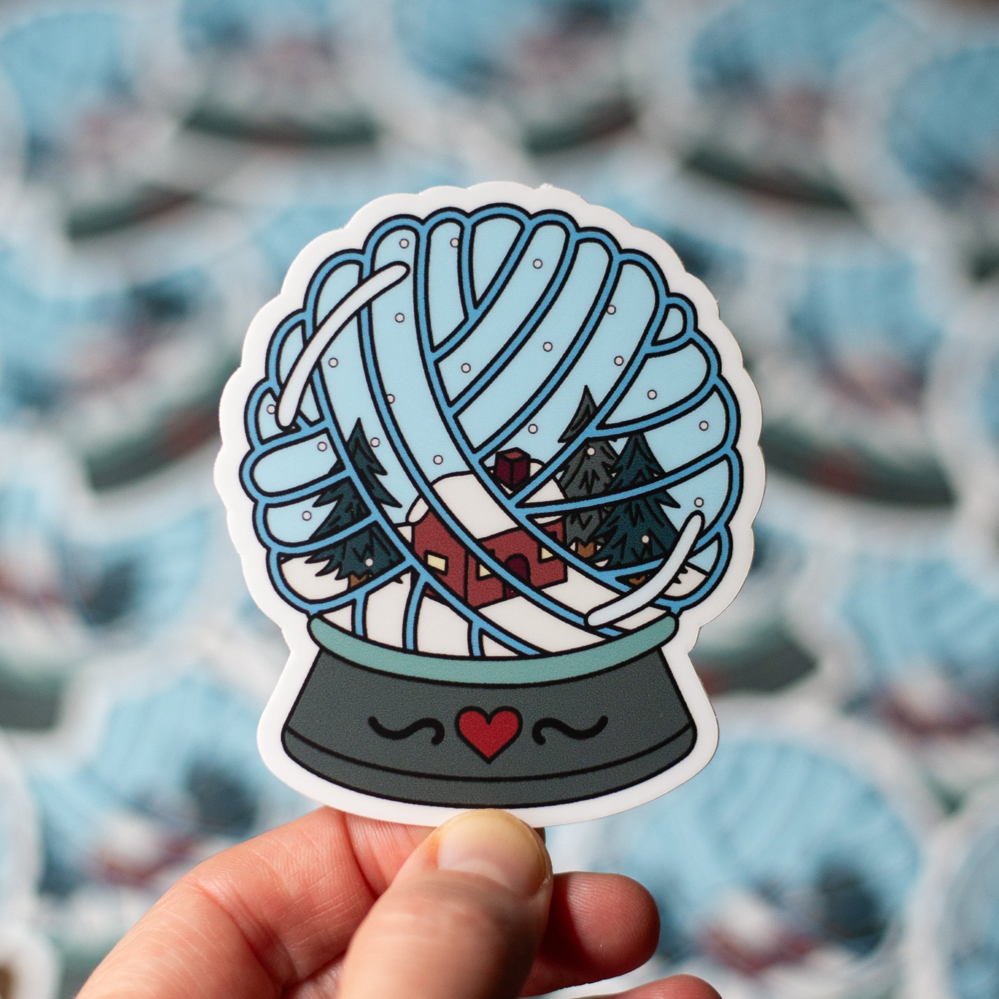 Snow Globe Yarn Sticker