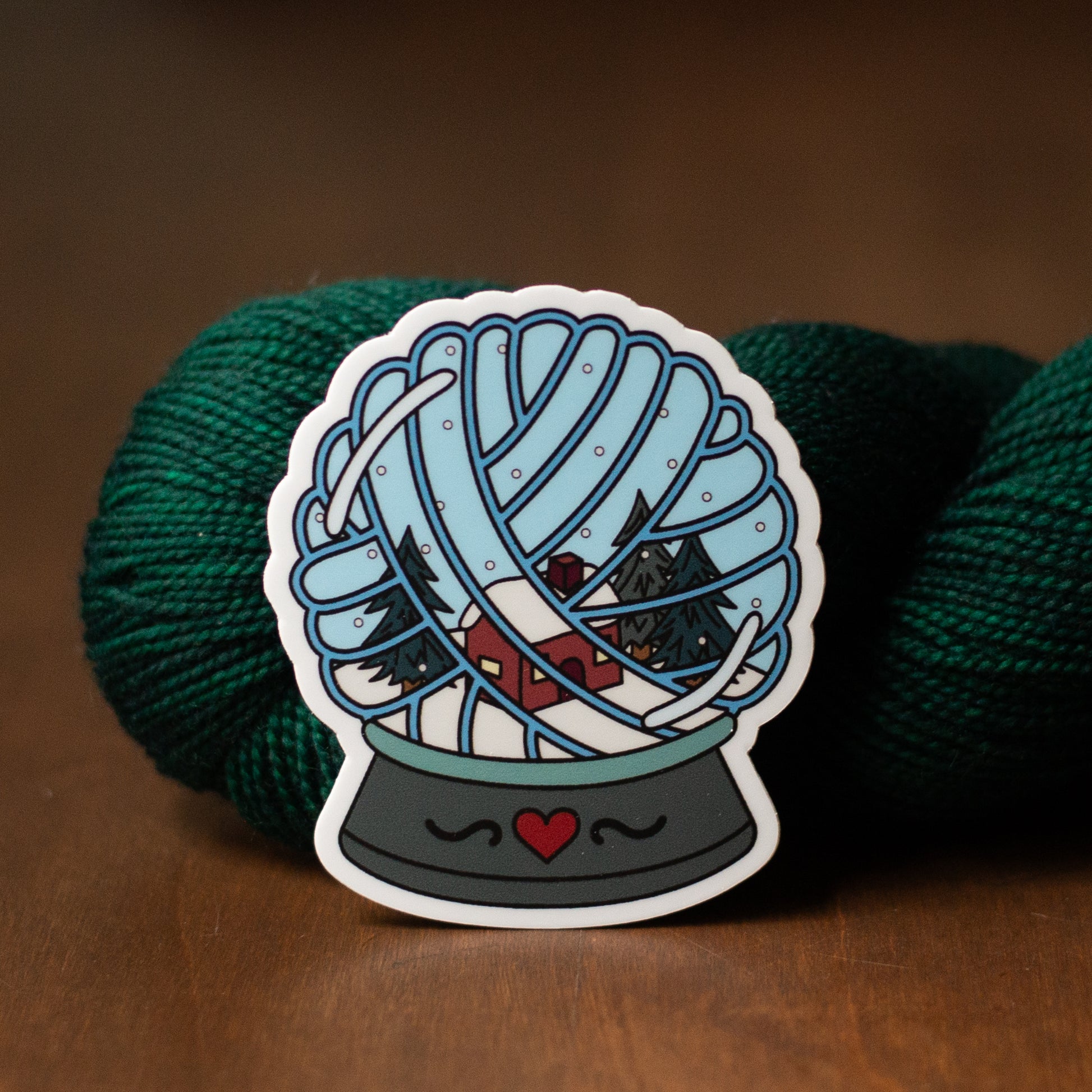 Snow Globe Yarn Sticker