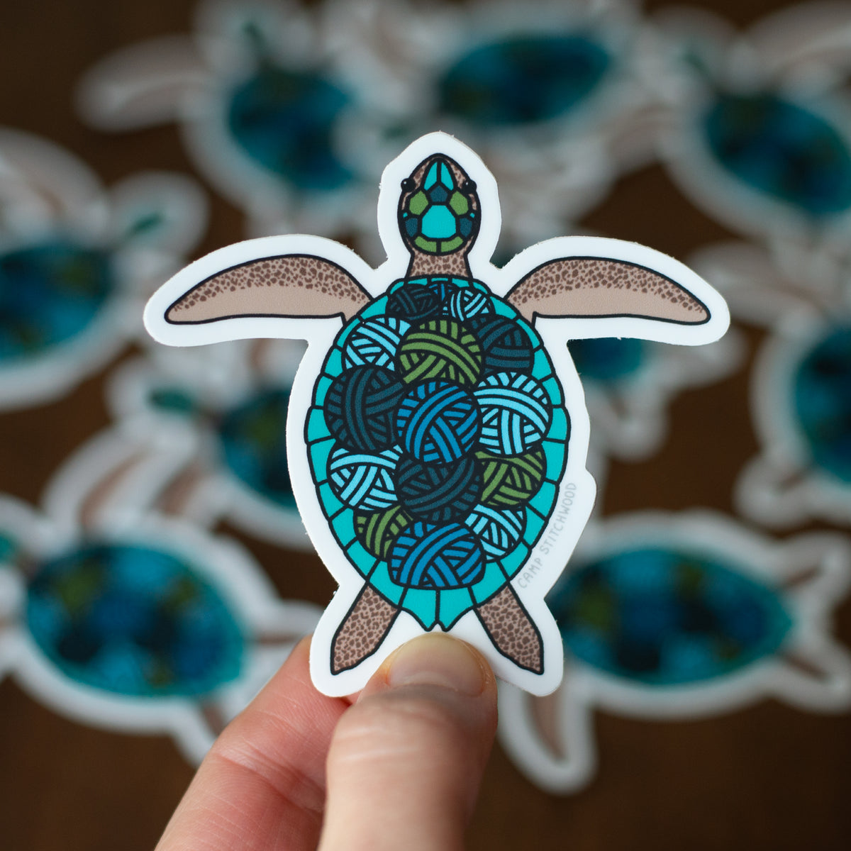 Turtle Sticjer Sea Turtle Sticker – Camp Stitchwood