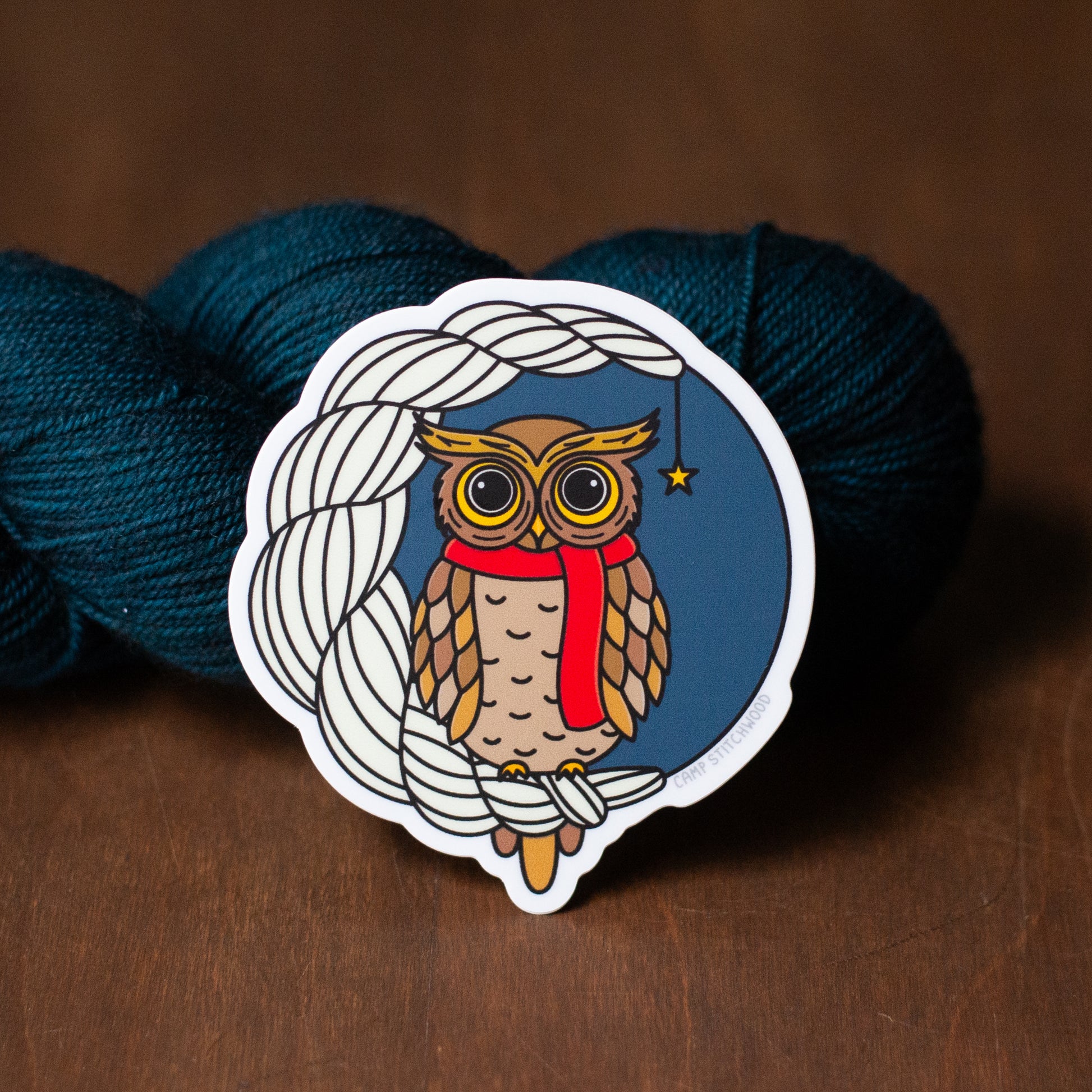 Owl & Moon Sticker