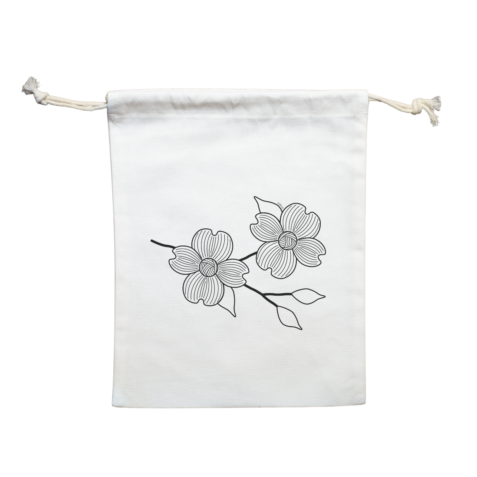 Dogwood Drawstring Bag