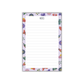 Floral-patterned notepad with 'Notes' text on a white background