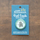 Retreat Relaxation badge on a card stock backer