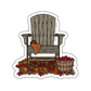 Adirondack chair sticker with fall leave and apples