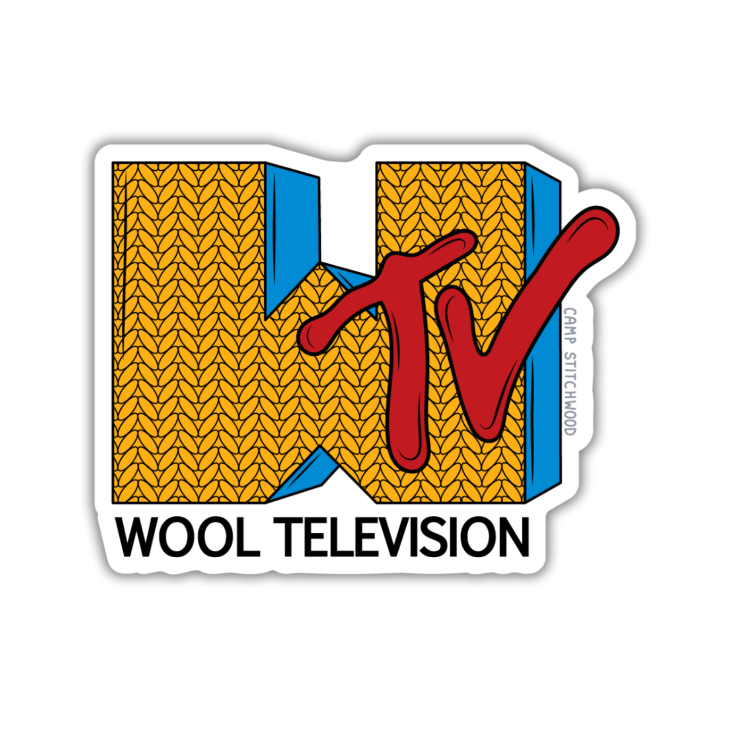 Wool TV Sticker