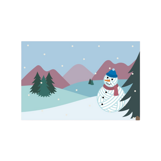 snowman postcard
