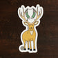 Deer knitting sticker by adKnits - vinyl animal wildlife sticker