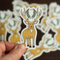 Deer knitting sticker by adKnits - vinyl animal wildlife sticker