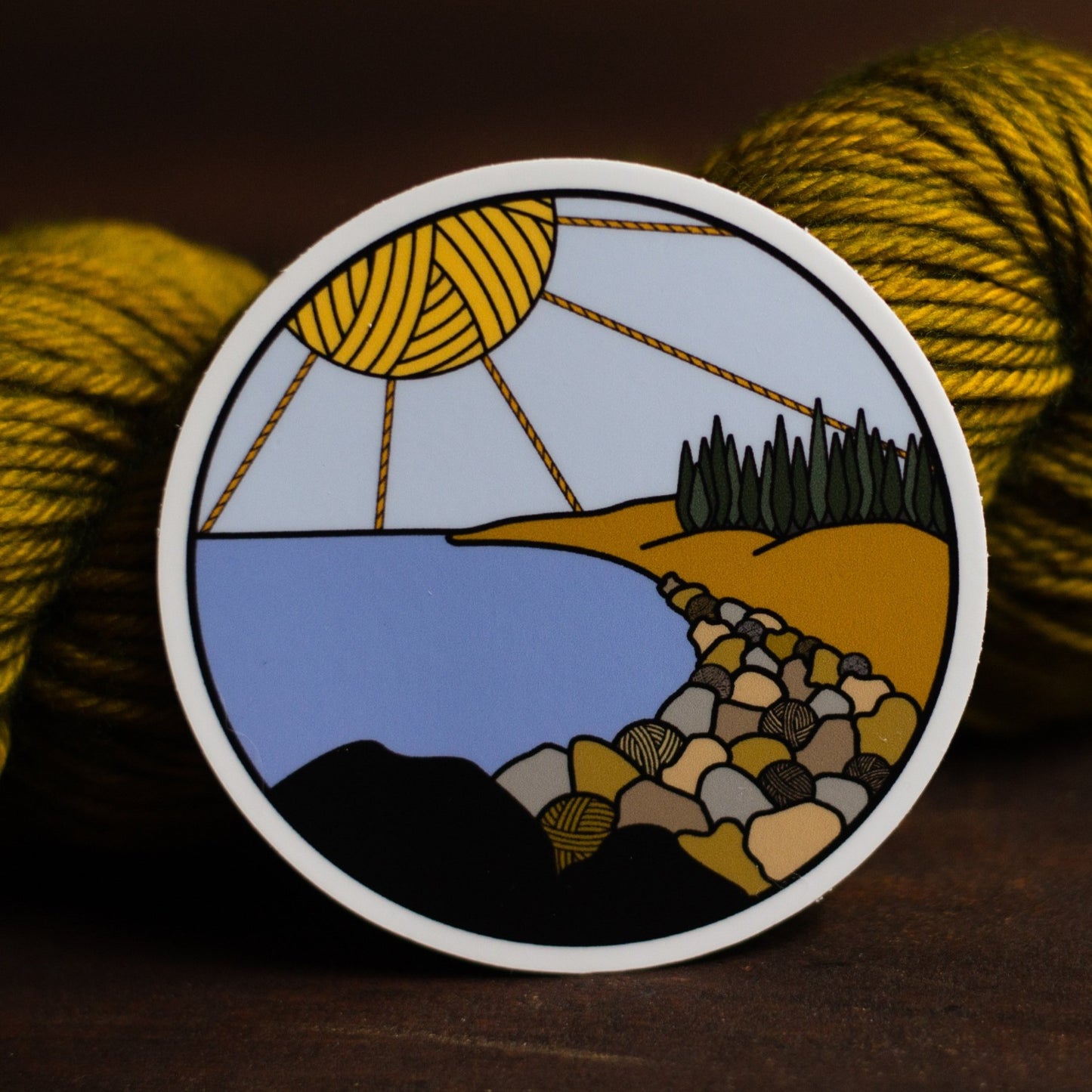 Acadia National Park Knitting Sticker by adknits