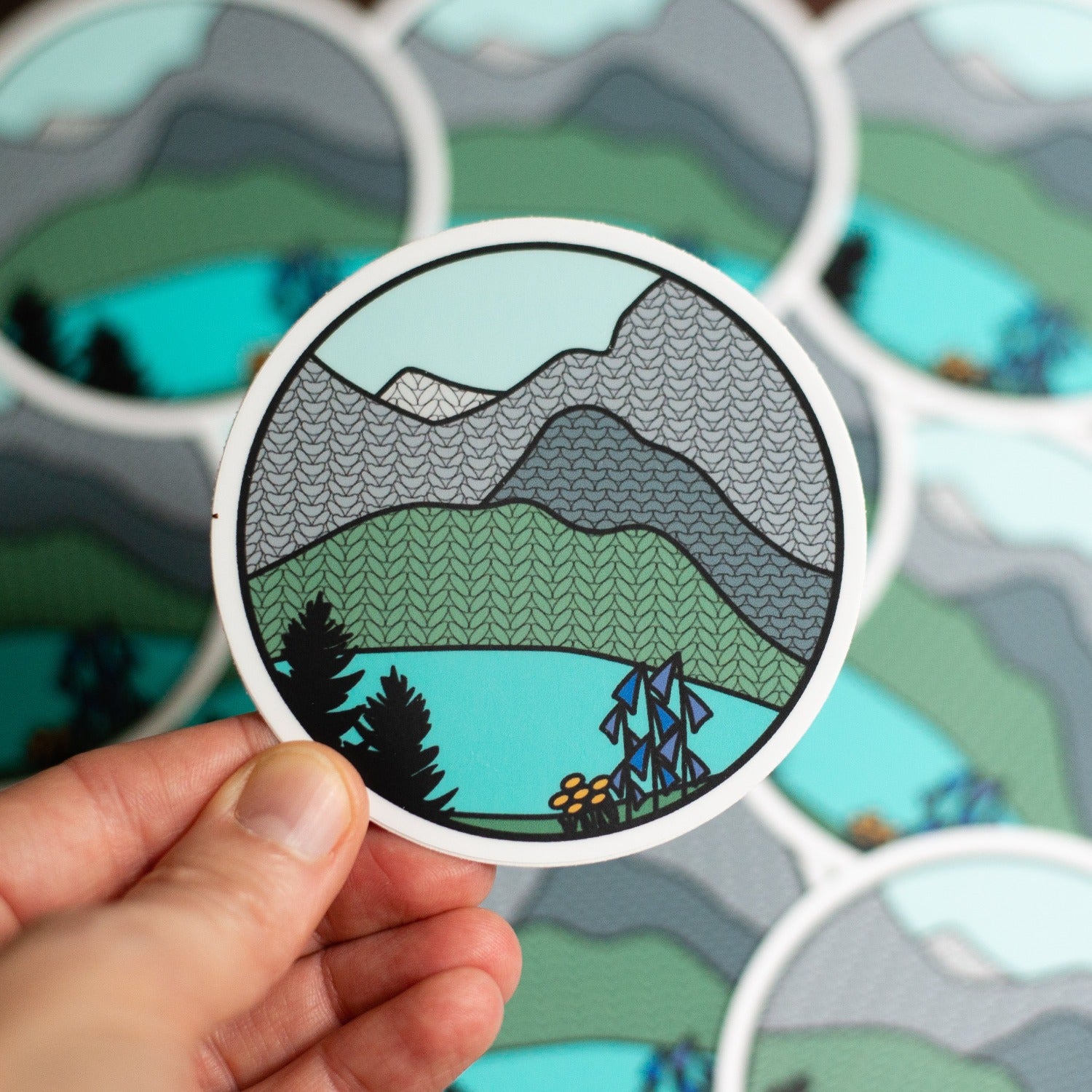 Glacier Knitional Park - National Park Knitting Sticker