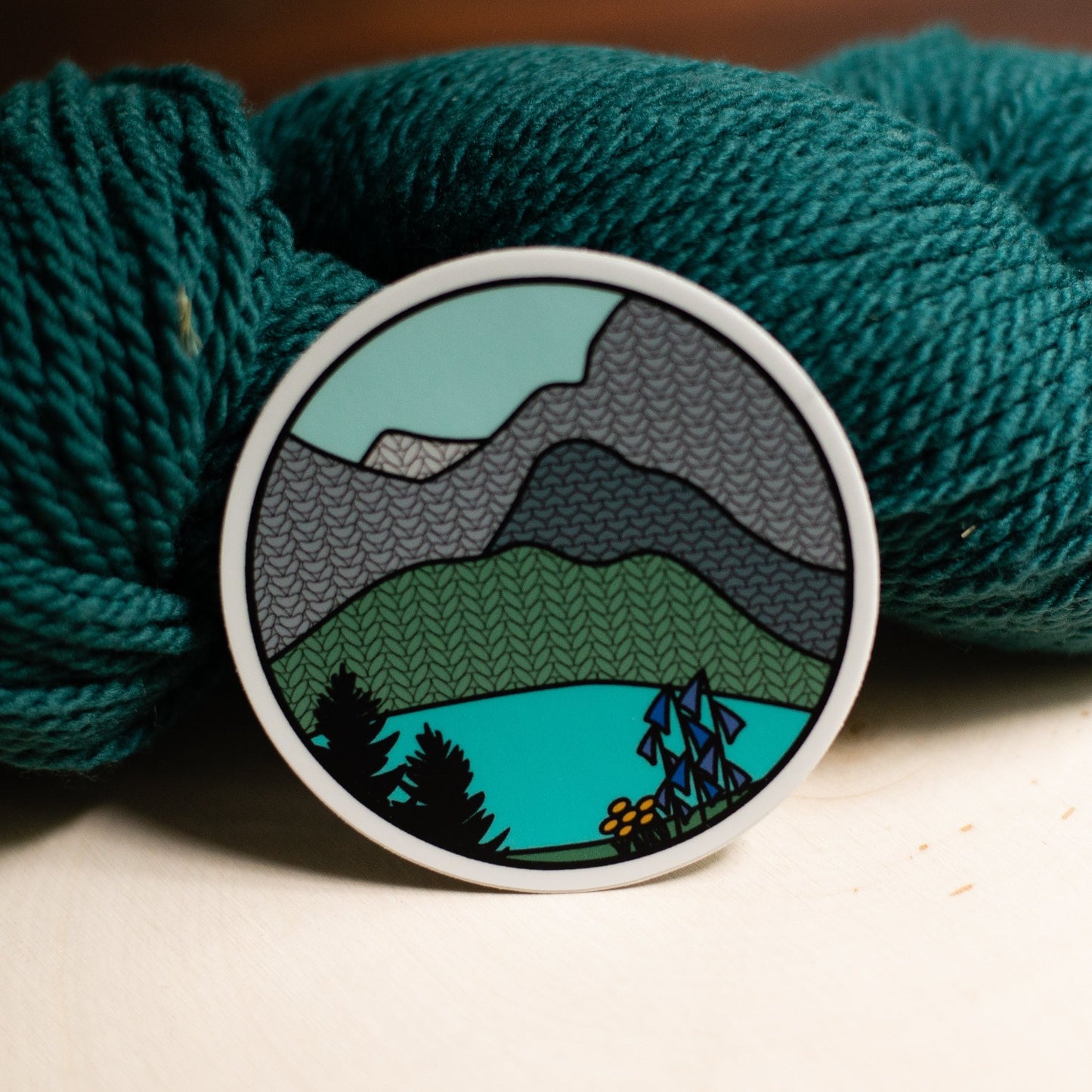 Glacier Knitional Park - National Park Knitting Sticker