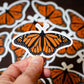 Monarch Butterfly Knitting Sticker