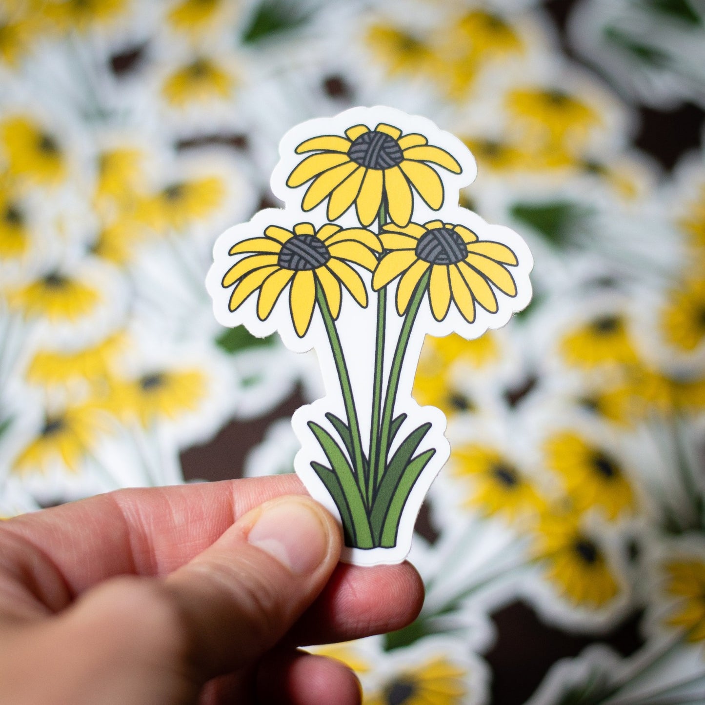 Black Eyed Susan Sticker – Camp Stitchwood