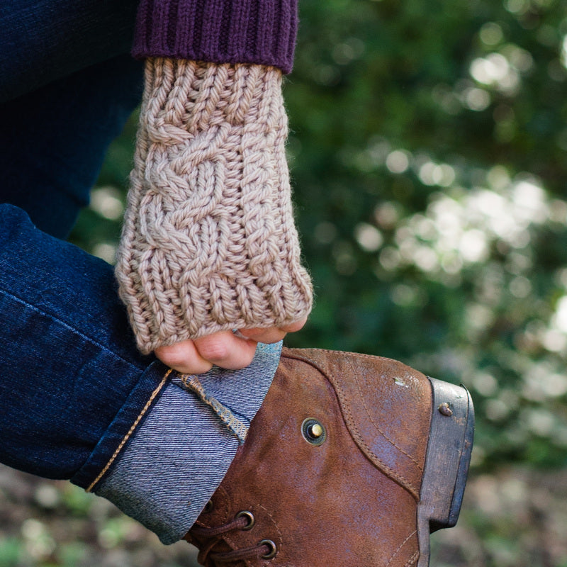 chunky cable fingerless mitten knitting pattern