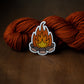 Campfire vinyl knitting sticker