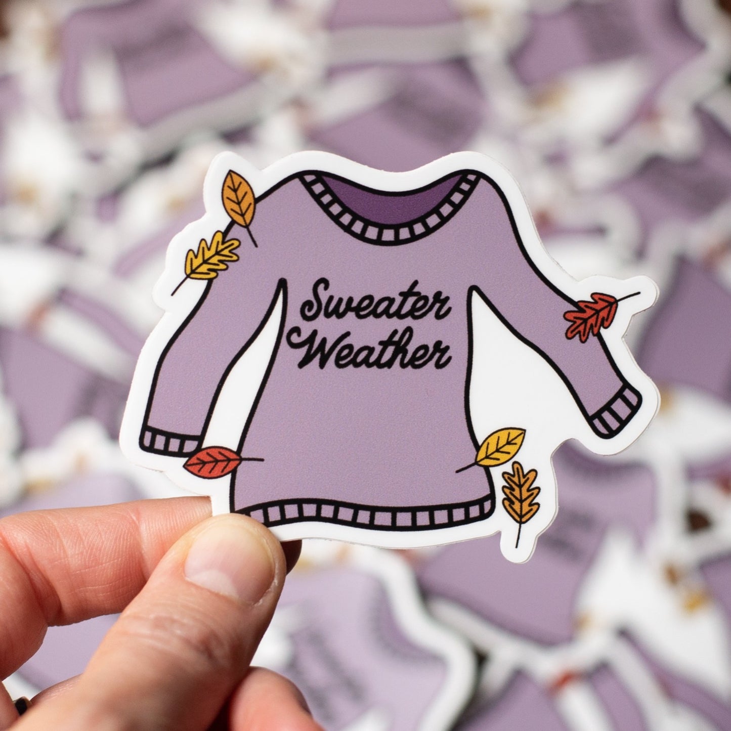 Sweater weather vinyl sticker