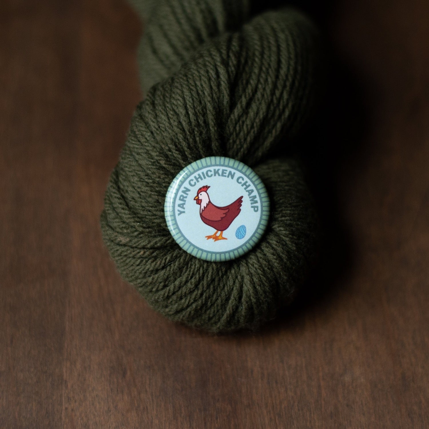 Yarn Chicken Champ knitting merit badge