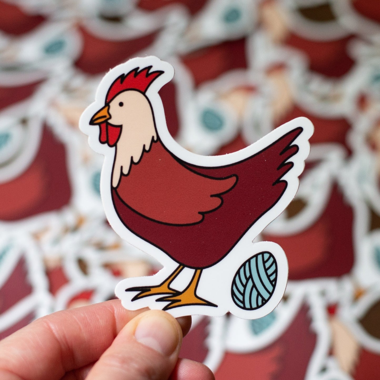 Yarn Chicken knitting sticker