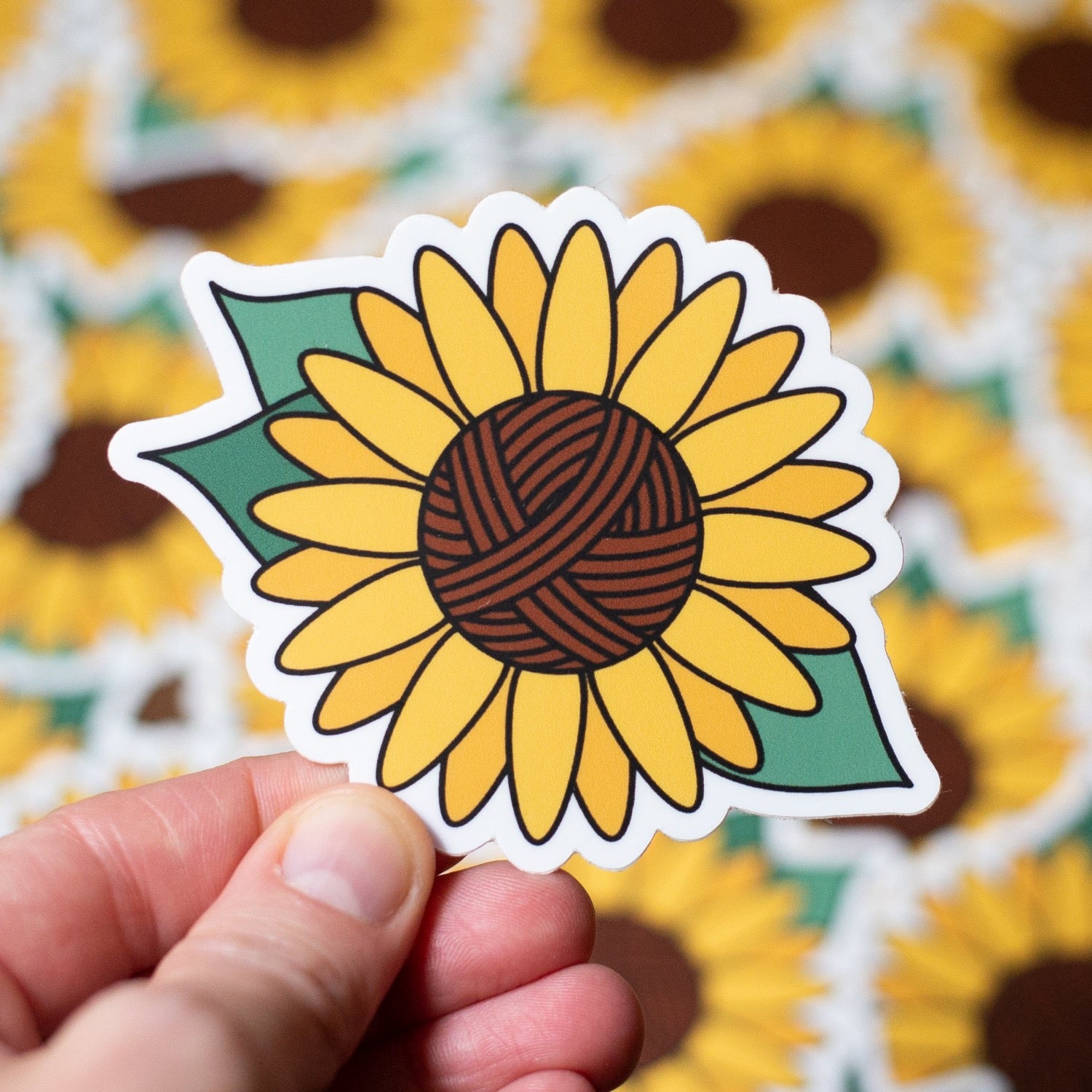 Sunflower Sticker – Camp Stitchwood