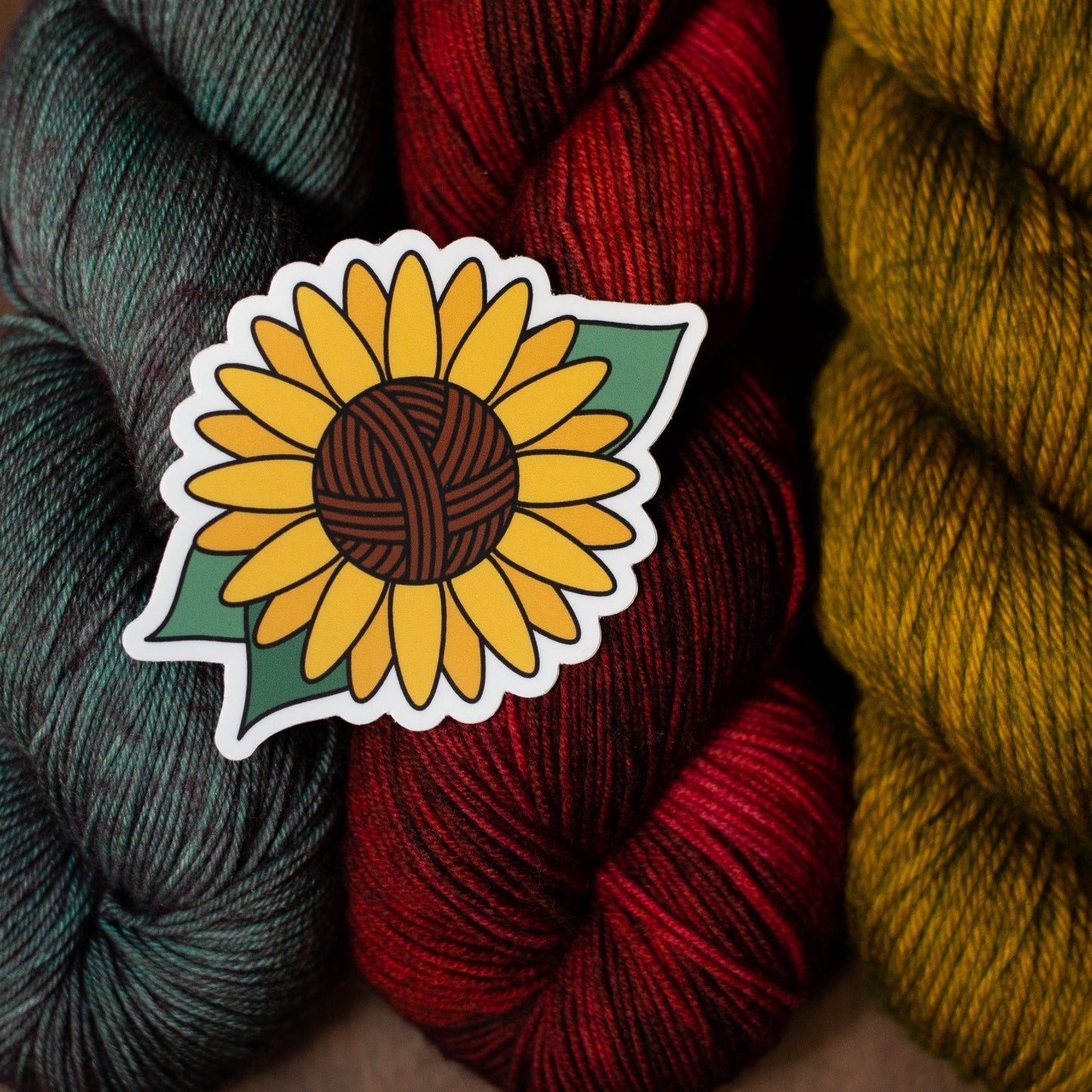 Sunflower yarn sticker