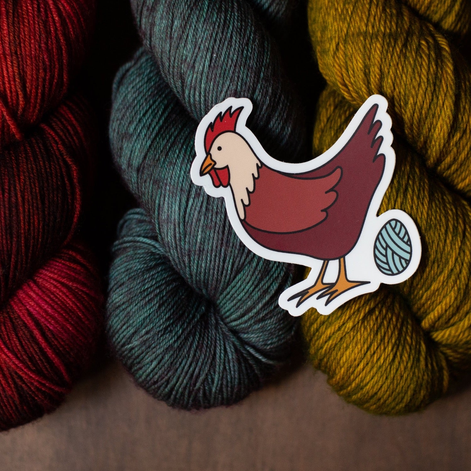 Yarn Chicken knitting sticker