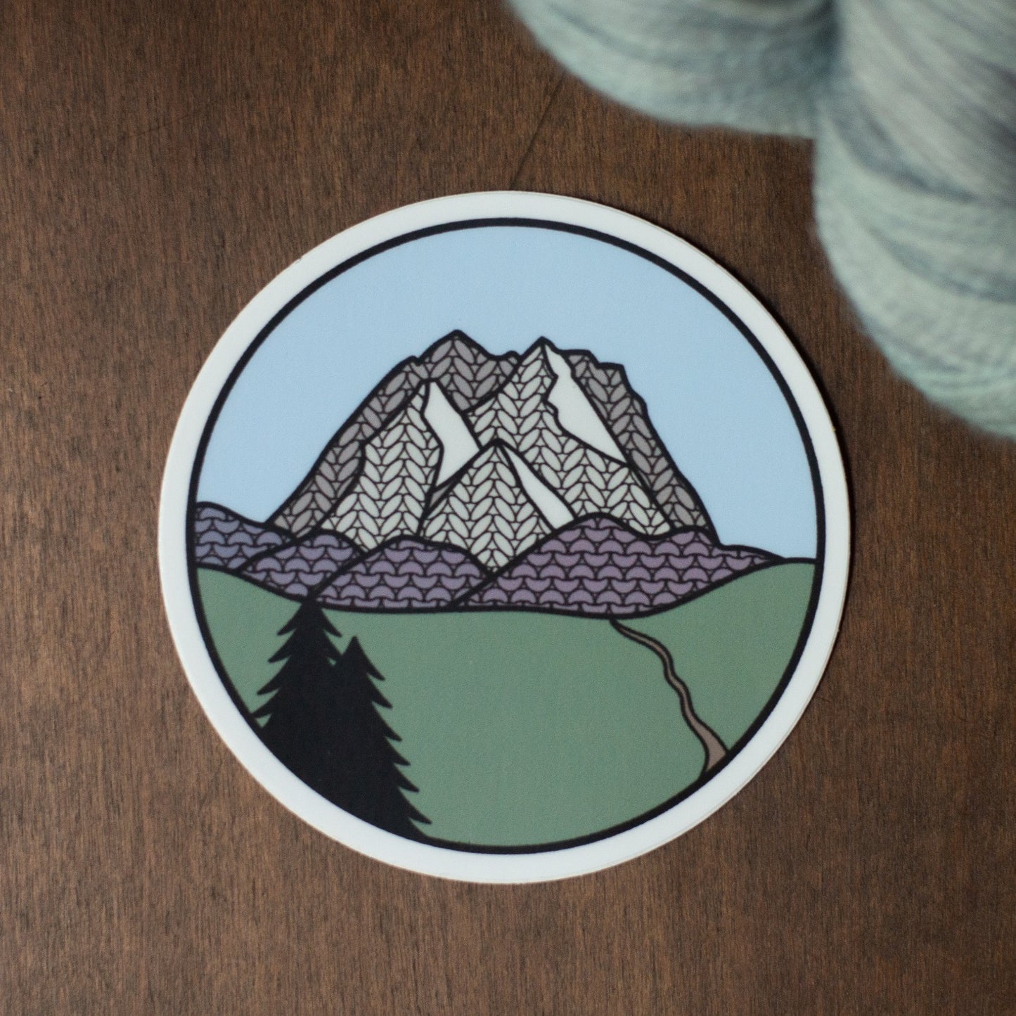 Denali Knitional Park Knitting Sticker