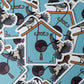 Chickadee birdhouse sticker