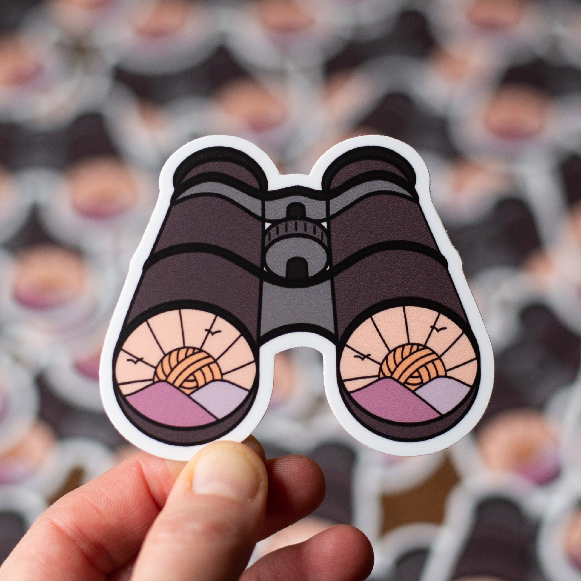 Binoculars knitting sticker