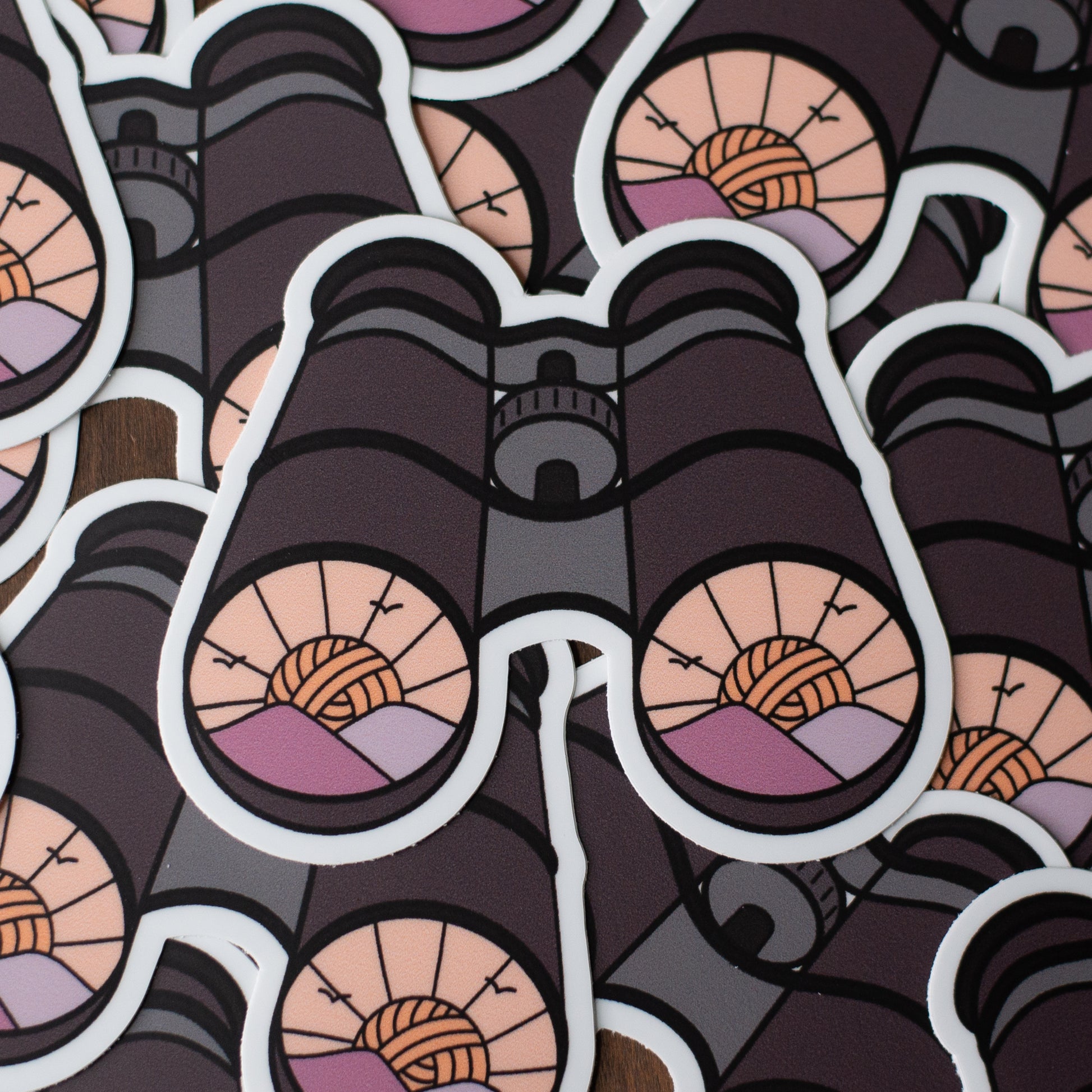Binoculars knitting sticker