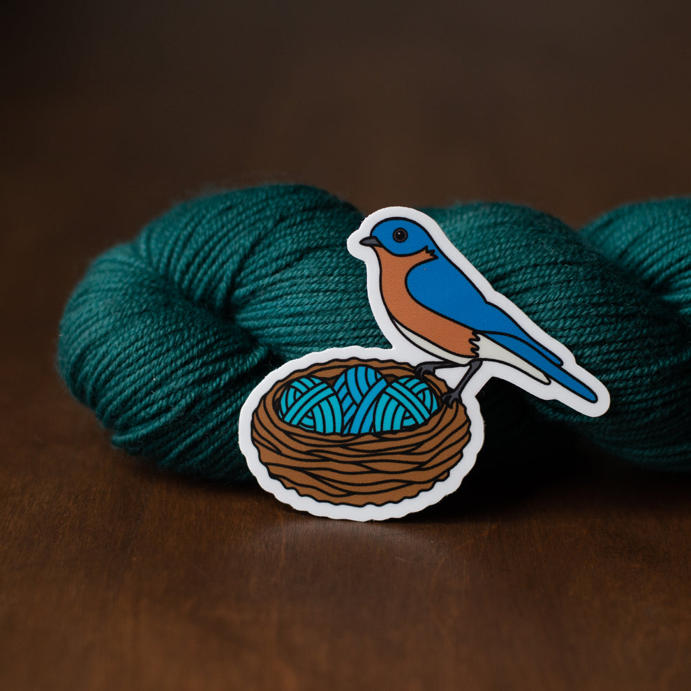 Bluebird Nest Sticker – Camp Stitchwood