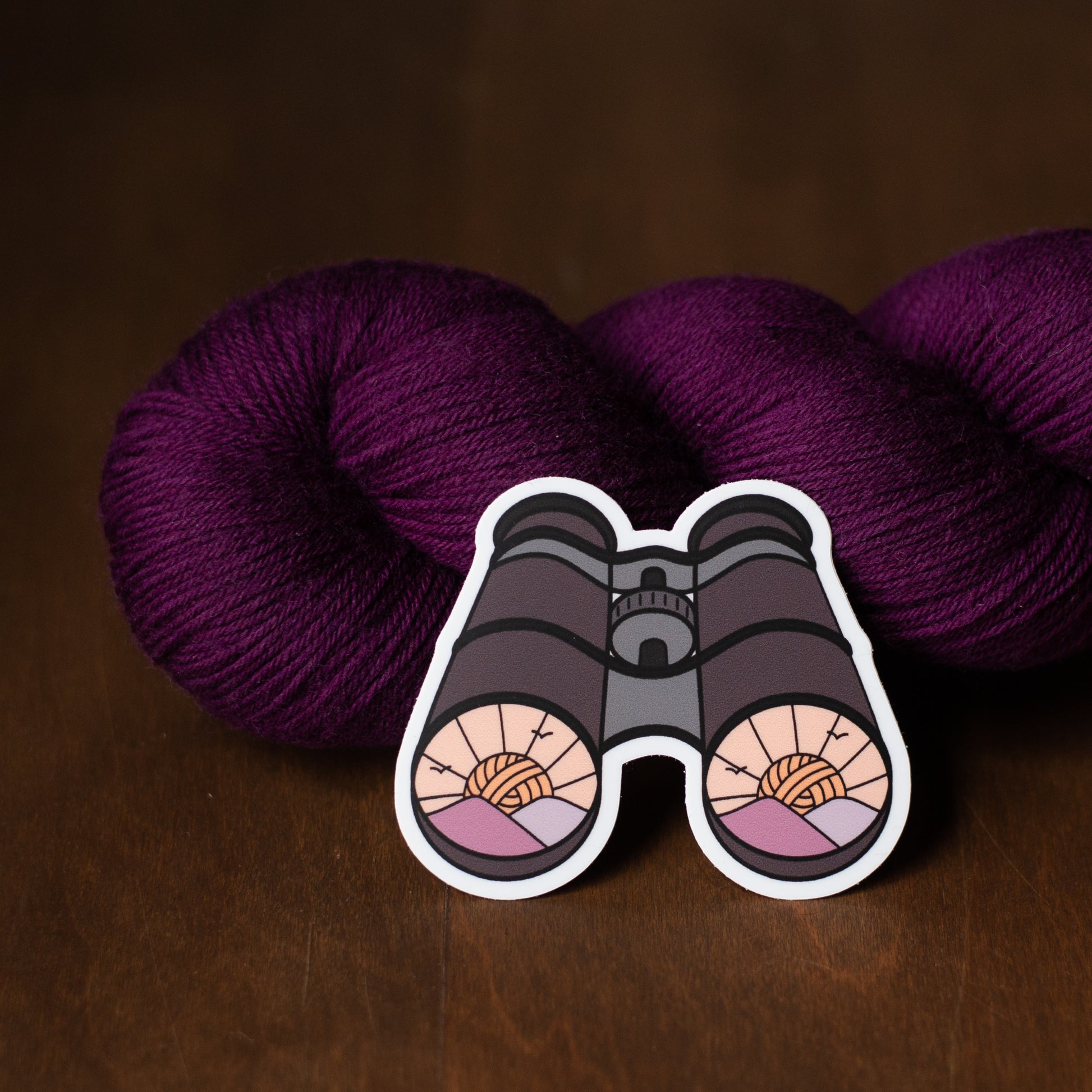 Binoculars knitting sticker