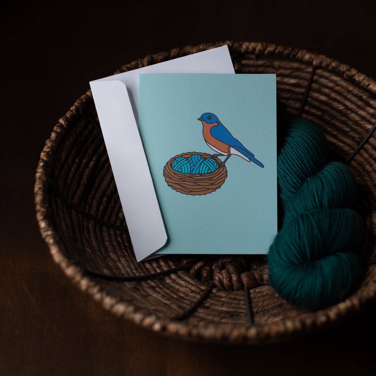 Bluebird nest notecard