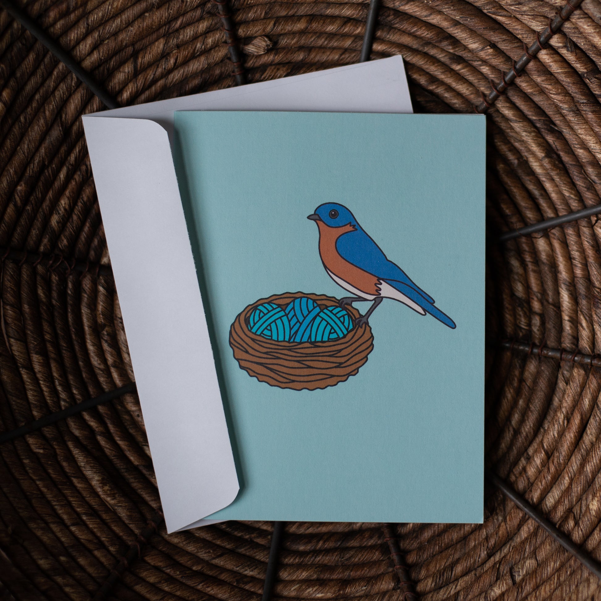 Bluebird nest notecard