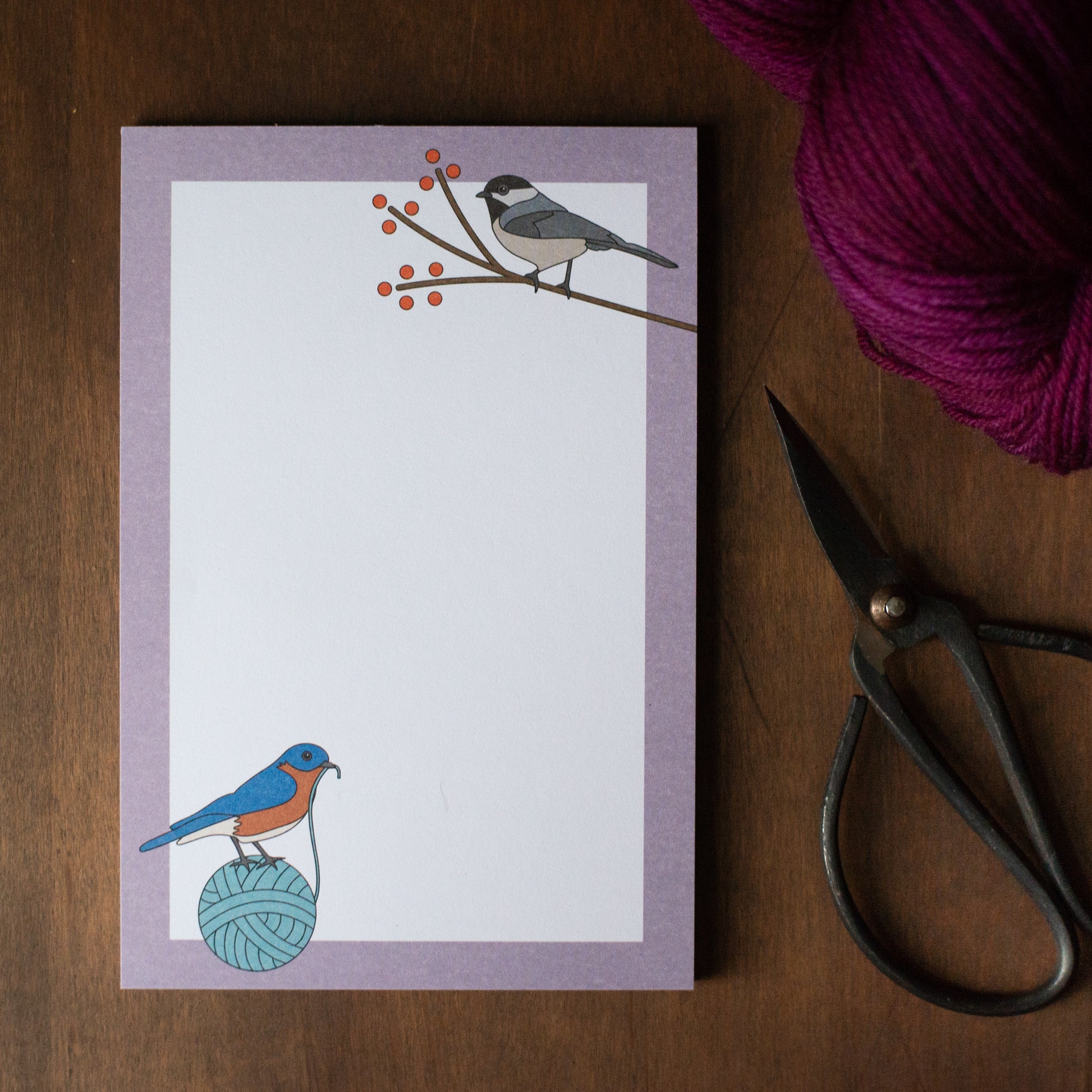 Birds Knitting Notepad