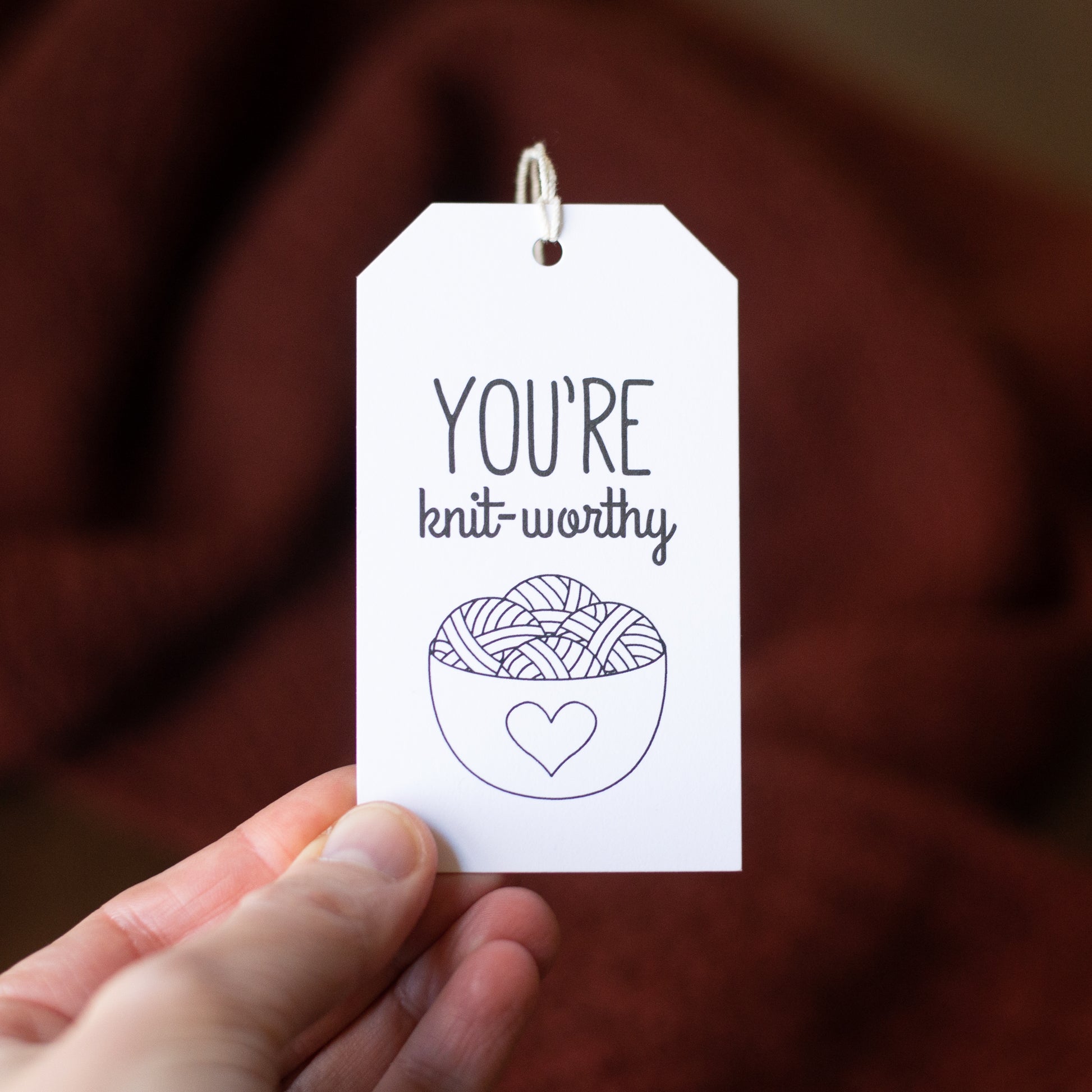 Free Printable Gift Tags - Hand knit with Love