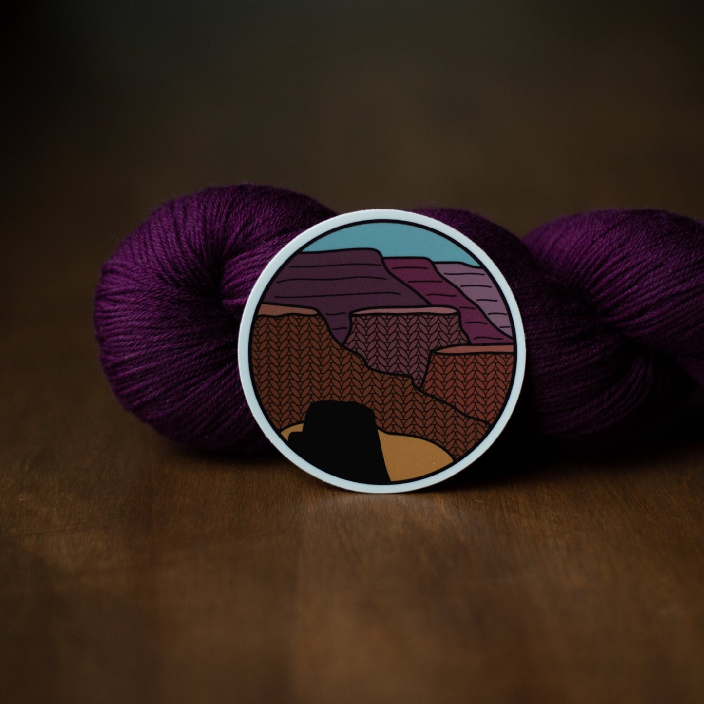 Grand Canyon national park knitting sticker